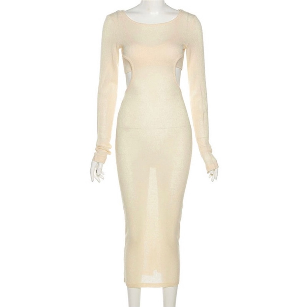 2PC Backless Knit Dress - Picture 11 of 13